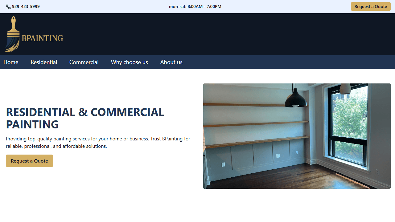 BPainting — site de serviços de pintura